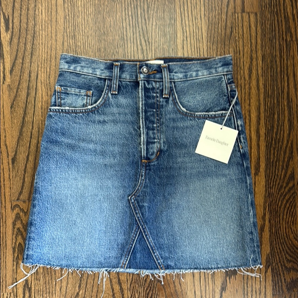 NWT Favorite Daughter Denim A-Line Mini Skirt Casual